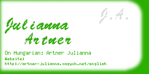 julianna artner business card